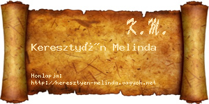 Keresztyén Melinda névjegykártya